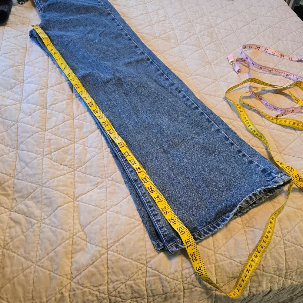 Cotton On Jeans Women's 4 Long Wide Leg Medium Wash Casual Boho Summer Beachy